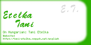 etelka tani business card